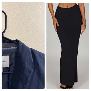 2pc bundle: Banana Republic blazer + maxi skirt